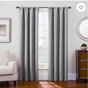 Dark Grey 52 in x 95 in curtains set of 2